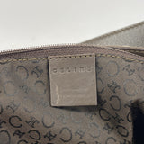 【6hd3266-k】セリーヌ ショルダーバッグ Cマカダム キャンバス ダークブラウン シャンパンゴールド金具【中古】レディース