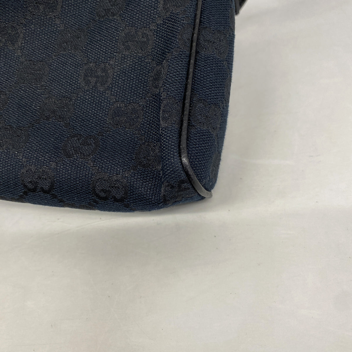 【6hd3267-k】グッチ ハンドバッグ GGキャンバス 145750 キャンバス ブラック シャンパンゴールド金具【中古】レディース