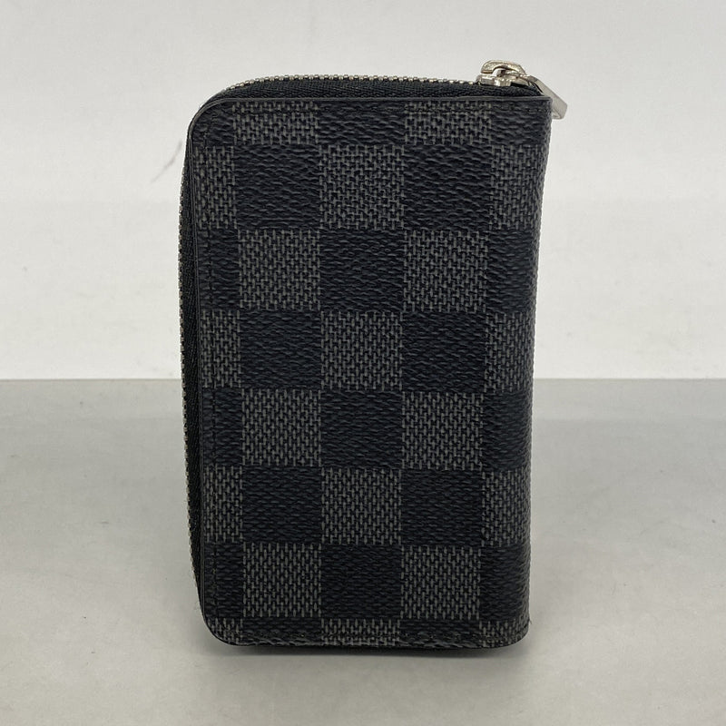【6hd3272】ルイヴィトン コインケース ダミエ・グラフィット ジッピーコインパース N63076 ブラック【中古】メンズ