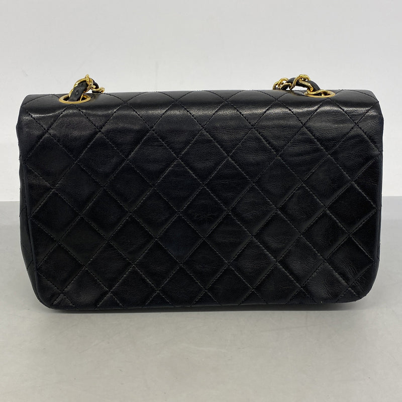 【6hd3275】シャネル ショルダーバッグ マトラッセ チェーンショルダー ラムスキン ブラック ゴールド金具【中古】レディース