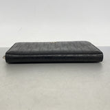 【6hd3278】クリスチャンディオール 長財布 オブリークギャラクシー レザー ブラック シルバー金具【中古】メンズ