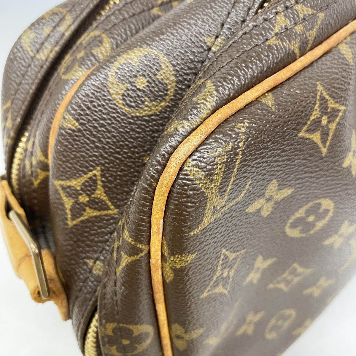【6hd3282】ルイヴィトン ショルダーバッグ モノグラム リポーターPM M45254 ブラウン【中古】レディース