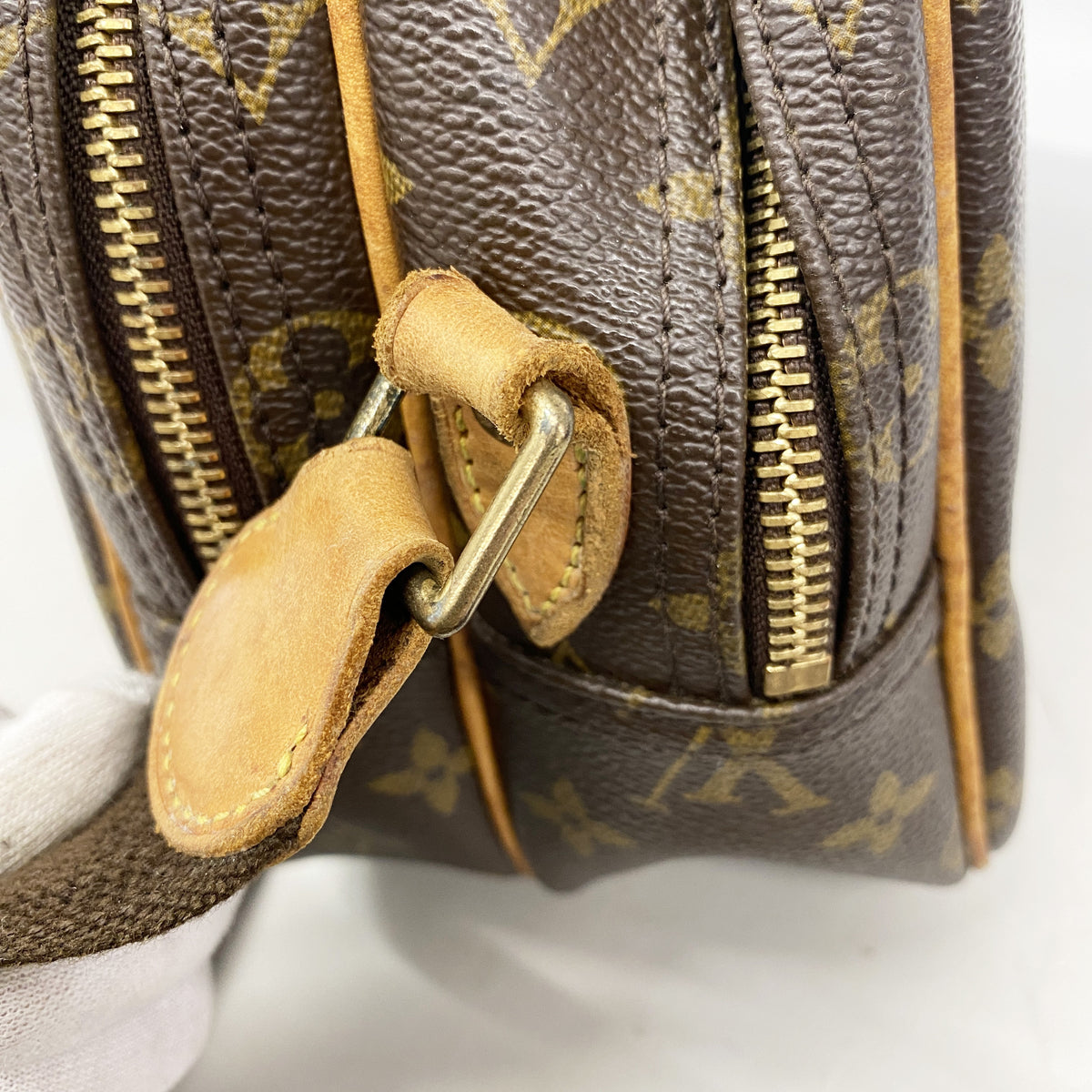 【6hd3282】ルイヴィトン ショルダーバッグ モノグラム リポーターPM M45254 ブラウン【中古】レディース