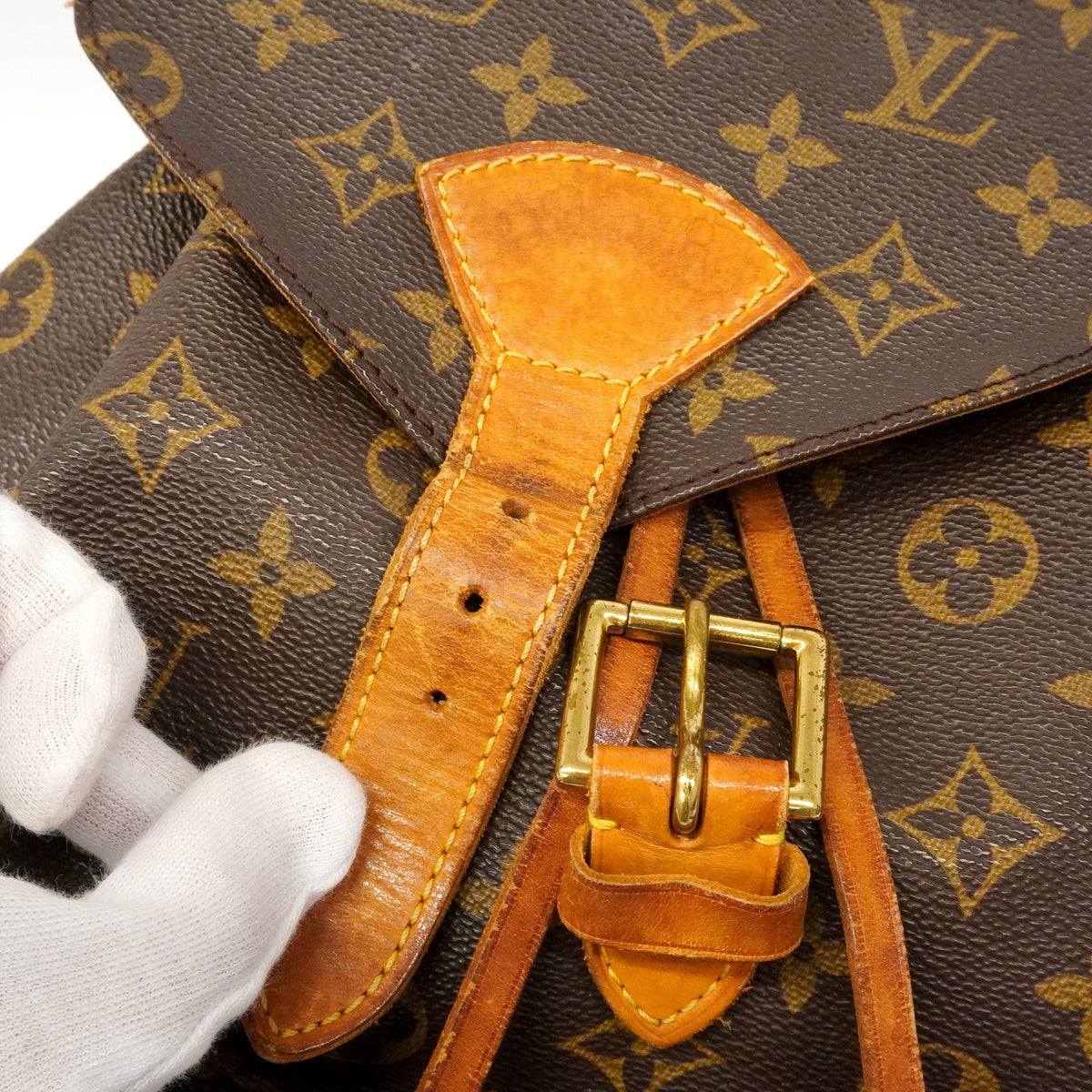 【6hd3292】ルイヴィトン リュック・デイパック モノグラム モンスリGM M51135 ブラウン【中古】レディース