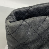 【6hd3311】シャネル トートバッグ オンザロード レザー ブラック シルバー金具【中古】レディース