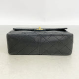 【6hd3312】シャネル ショルダーバッグ ミニマトラッセ チェーンショルダー ラムスキン ブラック ゴールド金具【中古】レディース