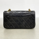 【6hd3313】シャネル ショルダーバッグ ミニマトラッセ チェーンショルダー ラムスキン ブラック ゴールド金具【中古】レディース