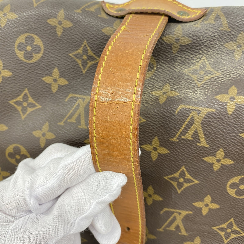【6hd3315】ルイヴィトン ショルダーバッグ モノグラム ソミュール35 M42254 ブラウン【中古】レディース