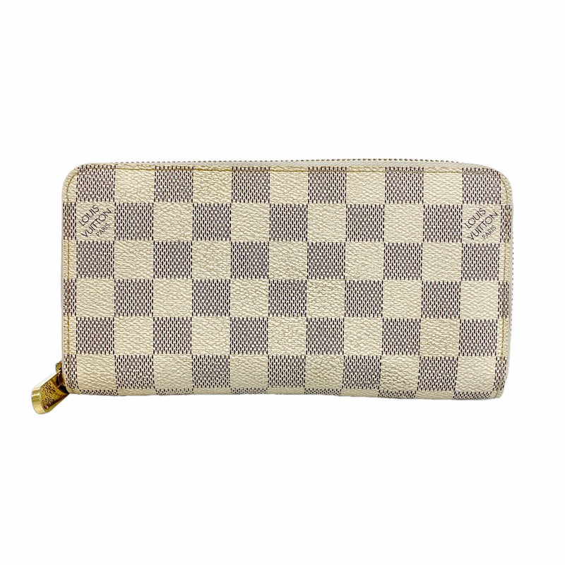 【6hd3330】ルイヴィトン 長財布 ダミエ・アズール ジッピーウォレット N60019 ホワイト【中古】レディース