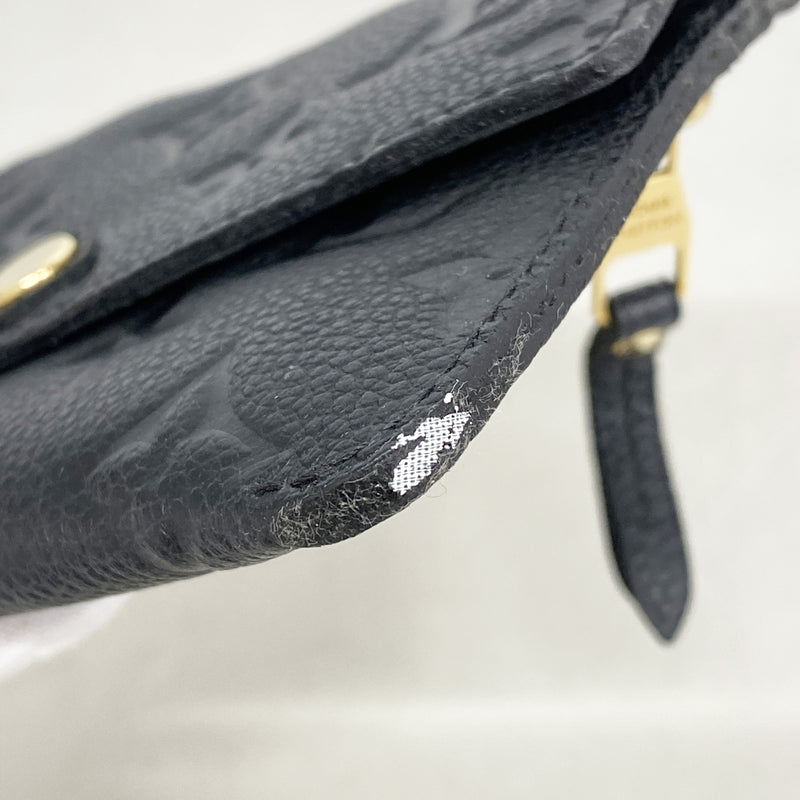 【6hd3333】ルイヴィトン コインケース モノグラム・アンプラント ポシェットクレ M60633 ノワール【中古】レディース