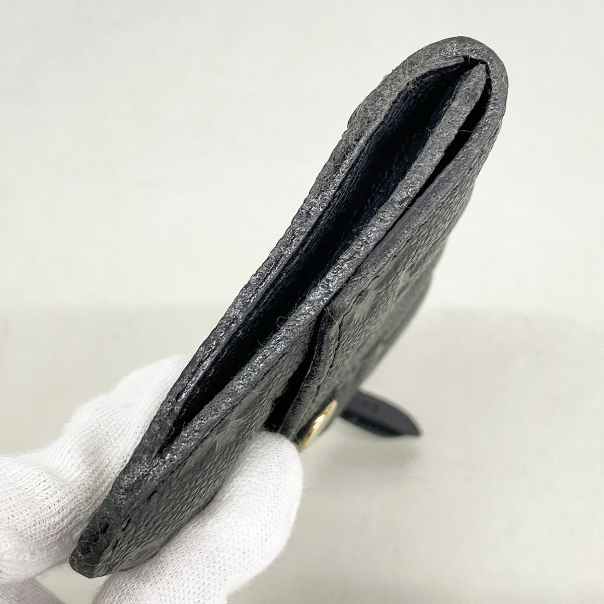 【6hd3333】ルイヴィトン コインケース モノグラム・アンプラント ポシェットクレ M60633 ノワール【中古】レディース