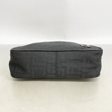 【6hd3341】フェンディ ショルダーバッグ ズッカ ナイロンキャンバス ブラック シルバー金具【中古】レディース