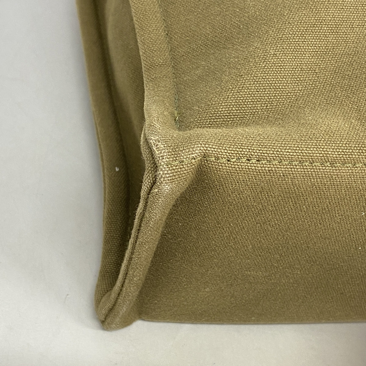 【6hd3342】エルメス トートバッグ フールトゥMM キャンバス カーキ シルバー金具【中古】レディース