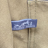 【6hd3342】エルメス トートバッグ フールトゥMM キャンバス カーキ シルバー金具【中古】レディース