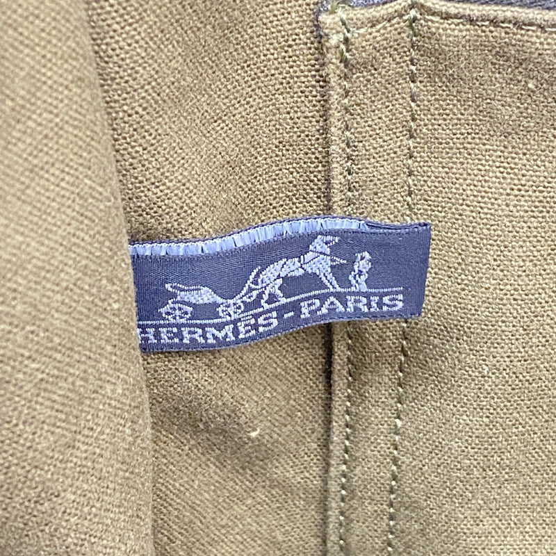 【6hd3342】エルメス トートバッグ フールトゥMM キャンバス カーキ シルバー金具【中古】レディース
