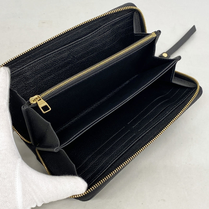 【6hd3367】ルイヴィトン 長財布 モノグラム・アンプラント ジッピーウォレット M61864 ノワール【中古】レディース