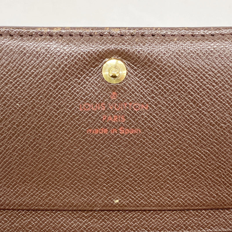【6hd3369】ルイヴィトン 財布 ダミエ ポルトモネビエトレゾール N61730 エベヌ【中古】レディース