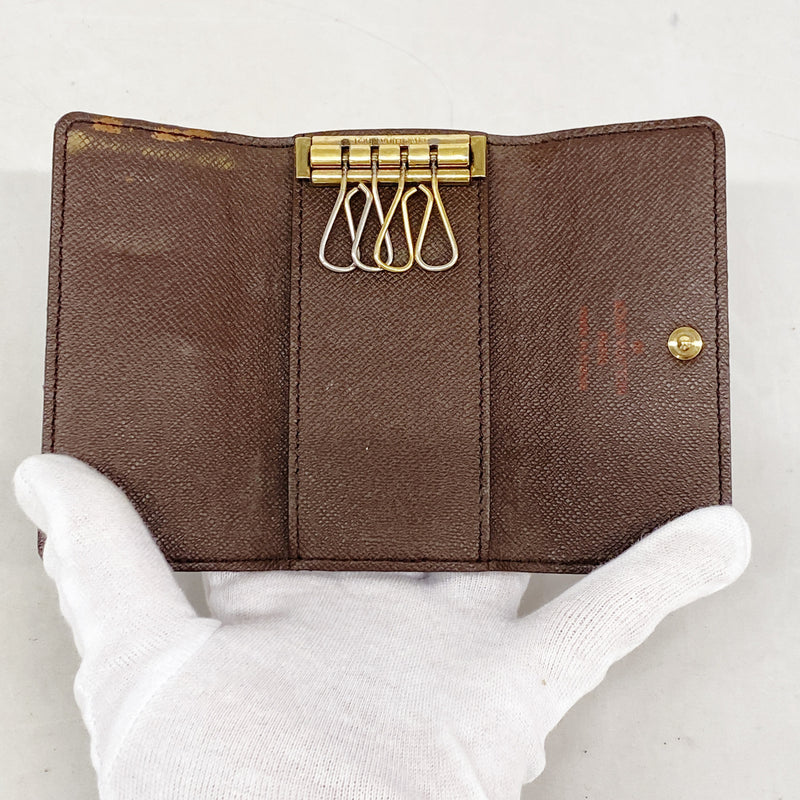 【6hd3370】ルイヴィトン キーケース ダミエ ミュルティクレ4 N62631 エベヌ【中古】メンズ レディース ユニセックス