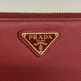 【6hd3397-k】プラダ 長財布 サフィアーノ レザー レッド ゴールド金具【中古】レディース