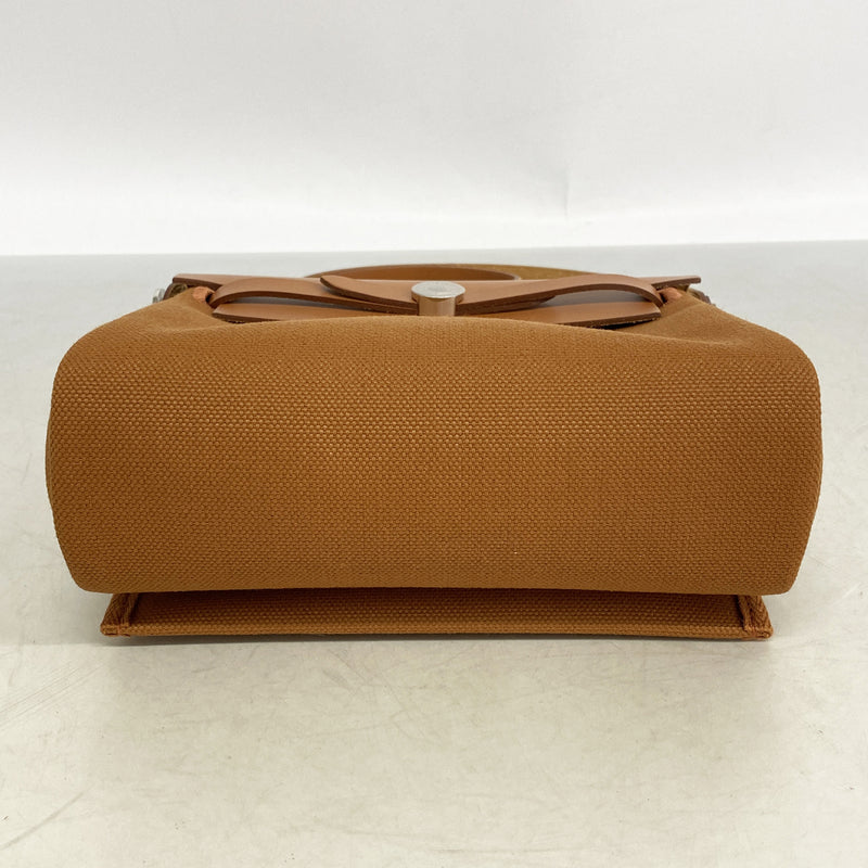 【6hd3402】エルメス ショルダーバッグ エールバッグミニ トワルミリタリー/ヴァッシュハンター フォーヴ シルバー金具 G刻印【中古】レディース