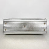 【6hd3414】フェンディ ハンドバッグ ピーカブー レザー シルバー シルバー金具【中古】レディース
