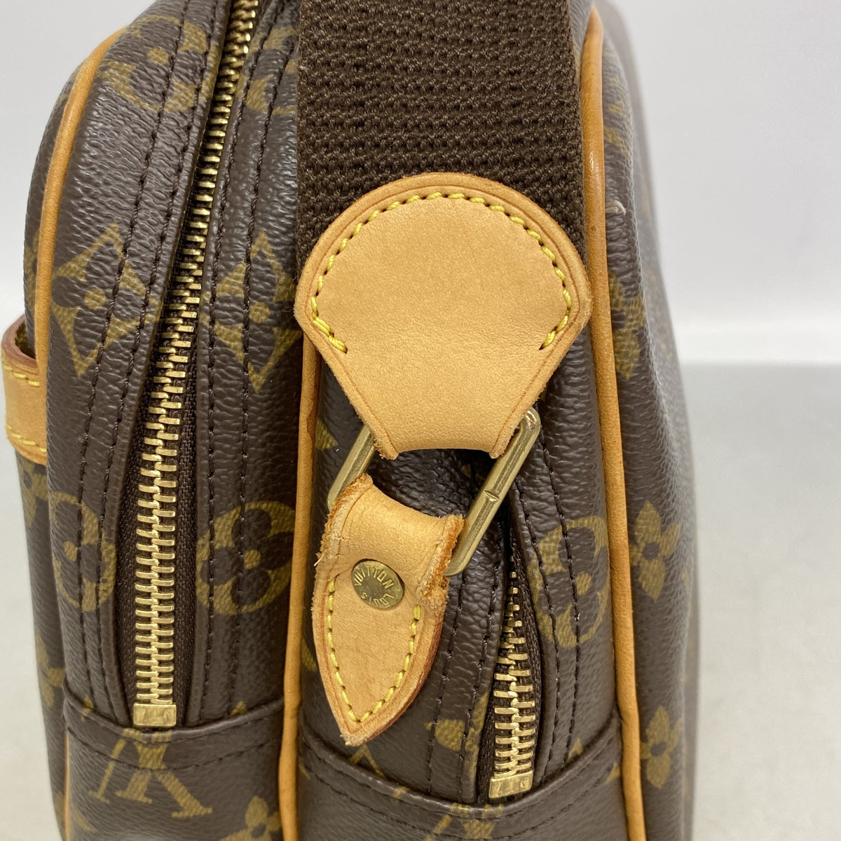 【6hd3461】ルイヴィトン ショルダーバッグ モノグラム リポーターPM M45254 ブラウン【中古】レディース
