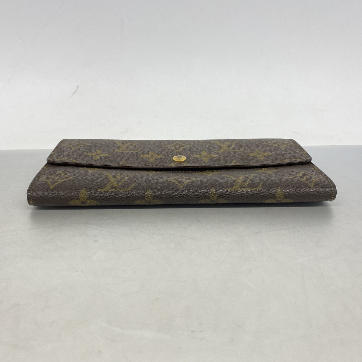 【6hd3475】ルイヴィトン 長財布 モノグラム ポシェットポルトモネクレディ M61723 ブラウン【中古】レディース