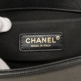 【6hd3480】シャネル ショルダーバッグ ボーイシャネル チェーンショルダー キャビアスキン ブラック ゴールド金具【中古】レディース
