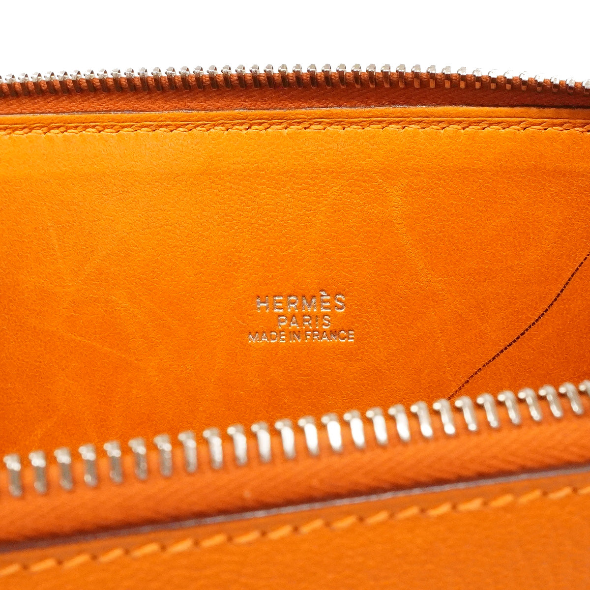 【6hd3482】エルメス ハンドバッグ ボリード31 シェーブル オレンジ シルバー金具 □I刻印【中古】レディース