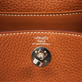 【6hd3490】エルメス ハンドバッグ リンディミニ トリヨンクレマンス ゴールド シルバー金具 K刻印 2wayバッグ【中古】レディース