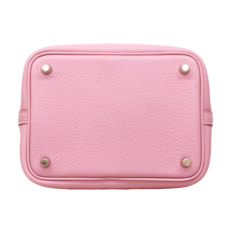 【6hd3497】エルメス ハンドバッグ ピコタンロックPM トリヨンクレマンス モーヴシルベストル シルバー金具 B刻印【中古】レディース