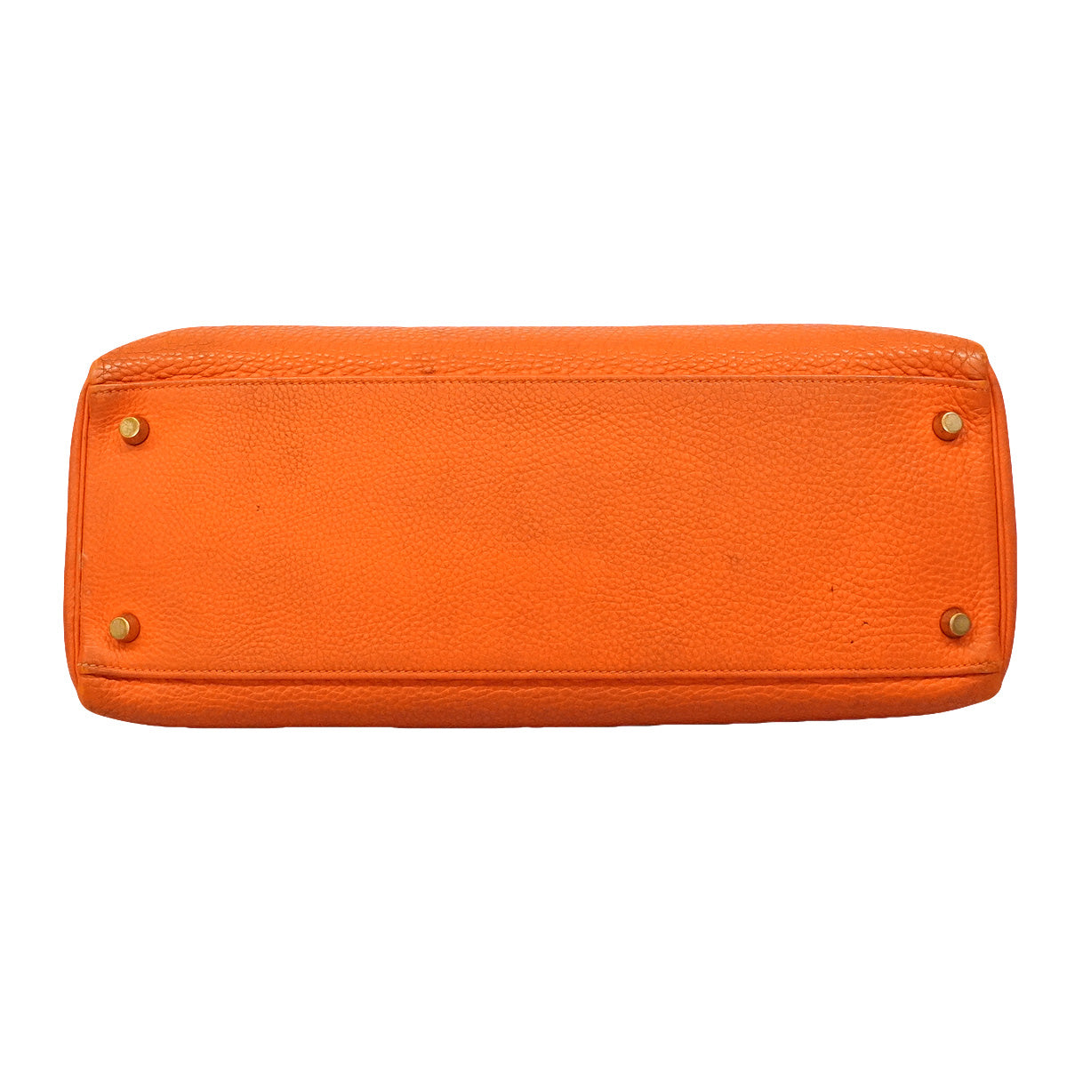 【6hd3499】エルメス ハンドバッグ ケリー35 トゴ オレンジ ゴールド金具 □H刻印 2wayバック【中古】レディース