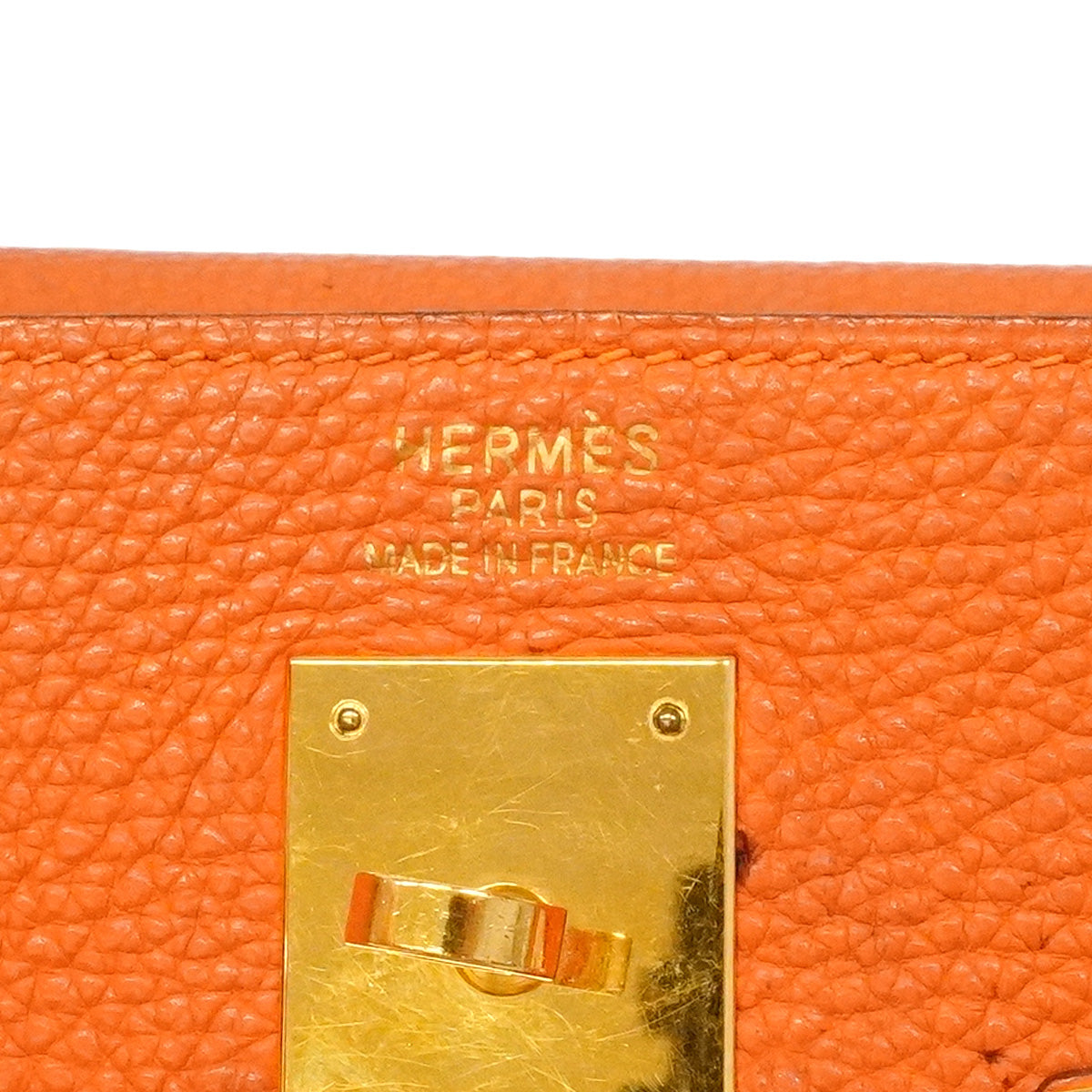 【6hd3499】エルメス ハンドバッグ ケリー35 トゴ オレンジ ゴールド金具 □H刻印 2wayバック【中古】レディース