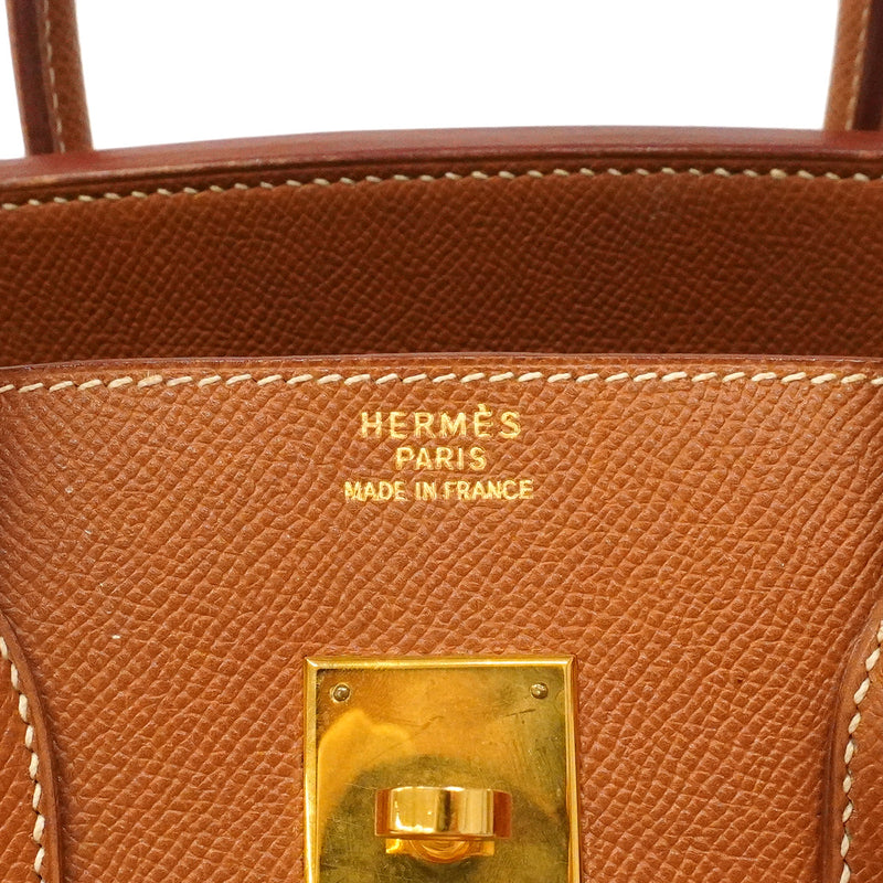 【6hd3500】エルメス ハンドバッグ バーキン35 クシュベル ゴールド ゴールド金具 ○Z刻印【中古】レディース