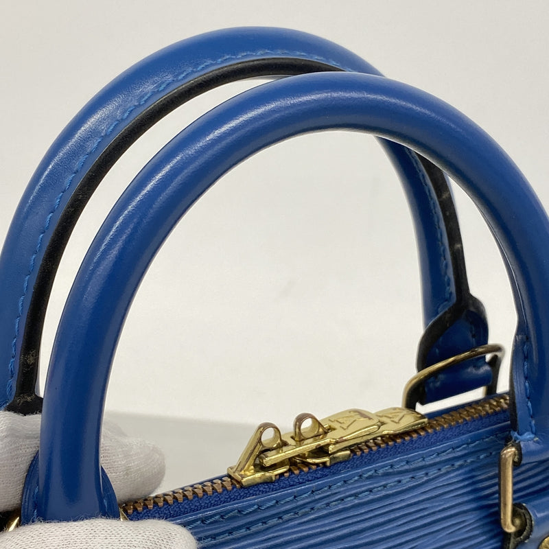【6hd3507】ルイヴィトン ハンドバッグ エピ アルマ M52145 トレドブルー【中古】レディース