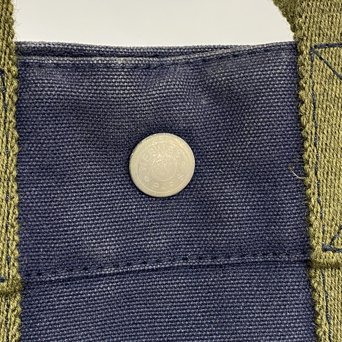 【6hd3512】エルメス ハンドバッグ フールトゥPM キャンバス ネイビー シルバー金具【中古】メンズ レディース ユニセックス