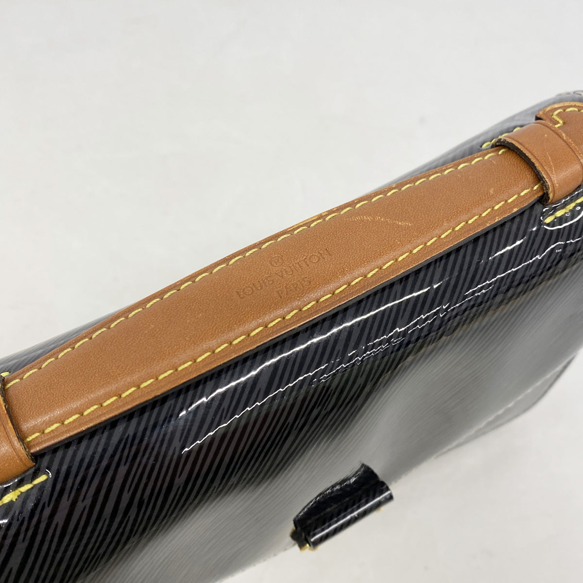 【6hd3524】ルイヴィトン ハンドバッグ シャイニーエピ モノグラムリバース ポシェットメティスMINI M54990 ブラック 2wayバック【中古】レディース