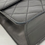 【6hd3549-k】シャネル ショルダーバッグ マトラッセ チェーンショルダー ラムスキン ブラック ゴールド金具【中古】レディース