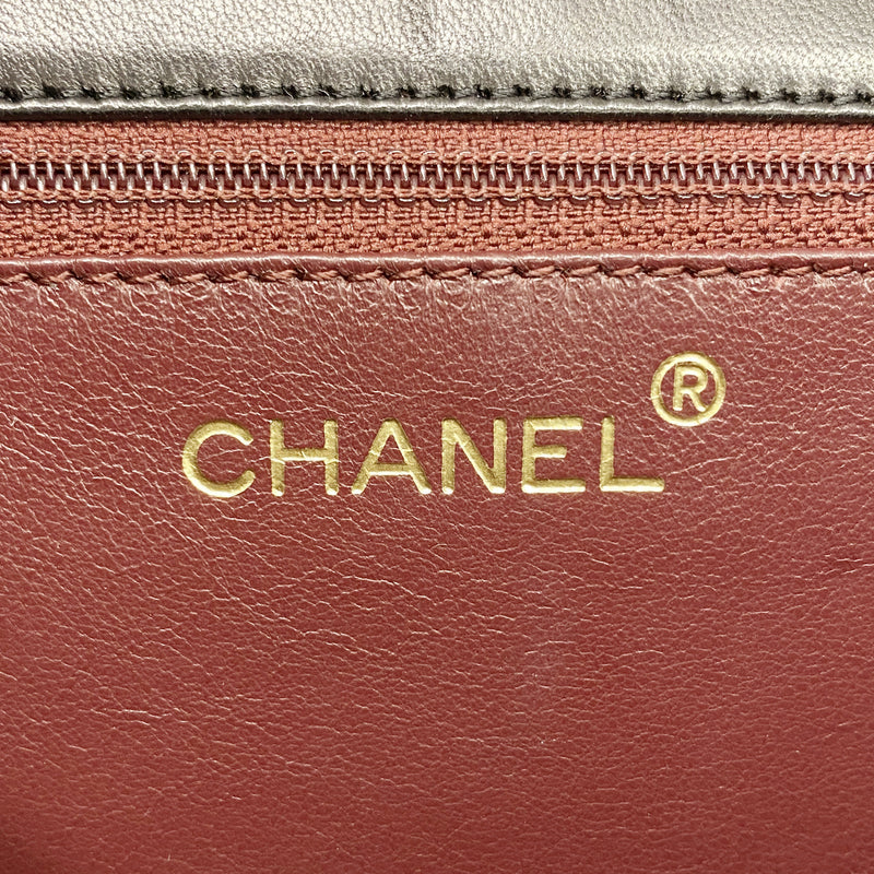 【6hd3549-k】シャネル ショルダーバッグ マトラッセ チェーンショルダー ラムスキン ブラック ゴールド金具【中古】レディース