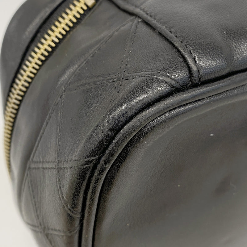 【6hd3551-k】シャネル バニティバッグ ビコローレ ラムスキン ブラック ゴールド金具【中古】レディース