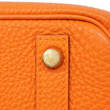 【6hd3590】エルメス ハンドバッグ バーキン30 トゴ オレンジ ゴールド金具 □H刻印【中古】レディース