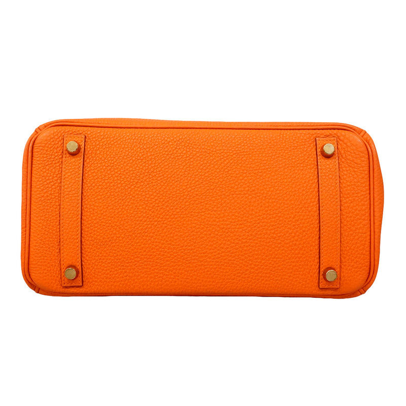 【6hd3590】エルメス ハンドバッグ バーキン30 トゴ オレンジ ゴールド金具 □H刻印【中古】レディース