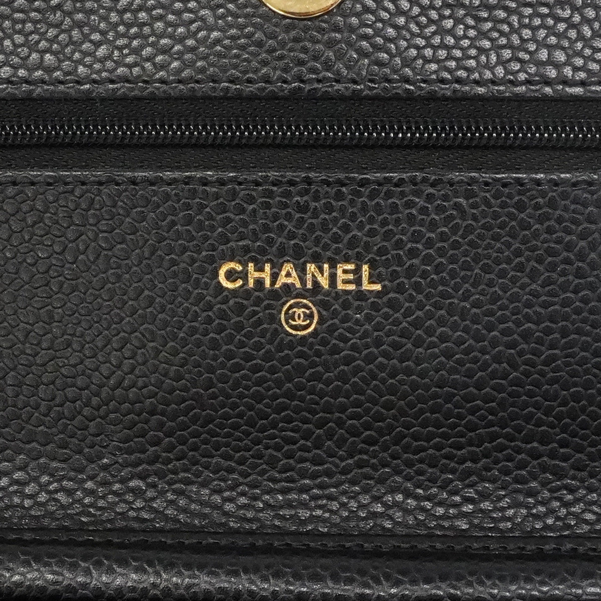 【6hd3593】シャネル ショルダーウォレット マトラッセ チェーンショルダー キャビアスキン ブラック ゴールド金具【中古】レディース