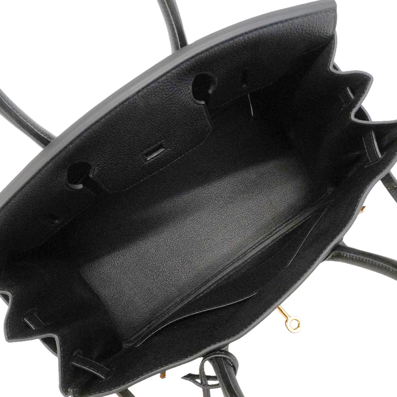【6hd3642-g】エルメス ハンドバッグ バーキン30 トゴ ブラック ゴールド金具 G刻印【中古】レディース