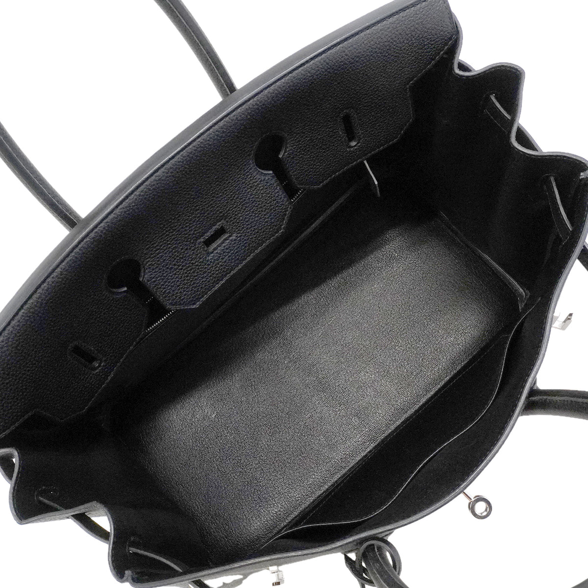 【6hd3644-g】エルメス ハンドバッグ バーキン35 トゴ ブラック シルバー金具 T刻印【中古】レディース