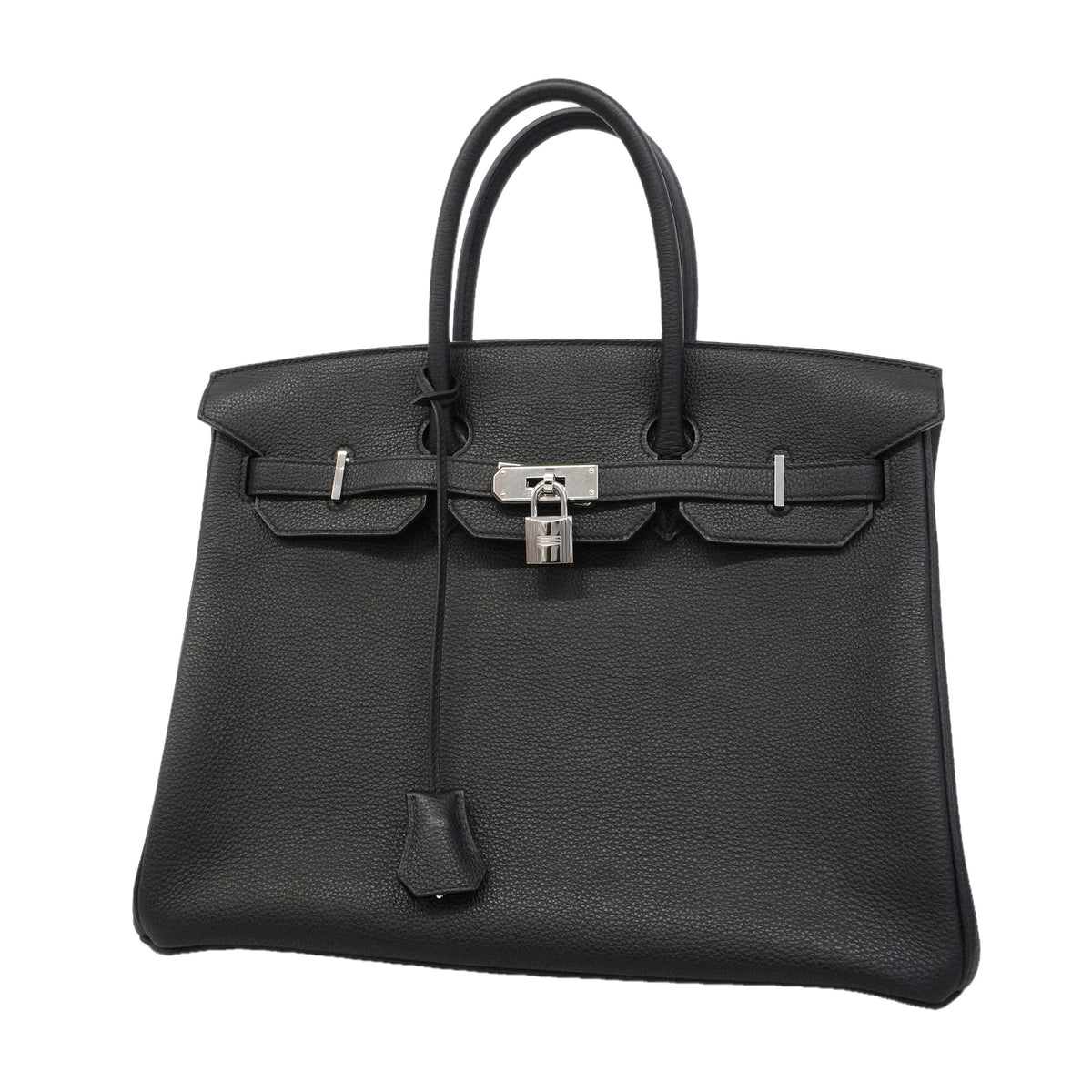 【6hd3644-g】エルメス ハンドバッグ バーキン35 トゴ ブラック シルバー金具 T刻印【中古】レディース