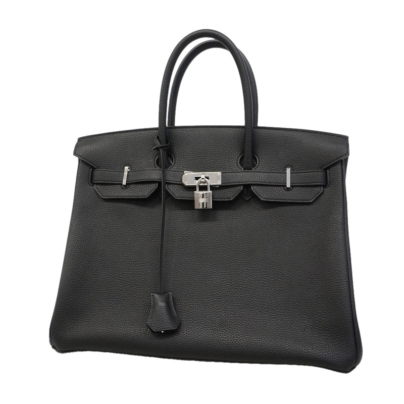 【6hd3644-g】エルメス ハンドバッグ バーキン35 トゴ ブラック シルバー金具 T刻印【中古】レディース