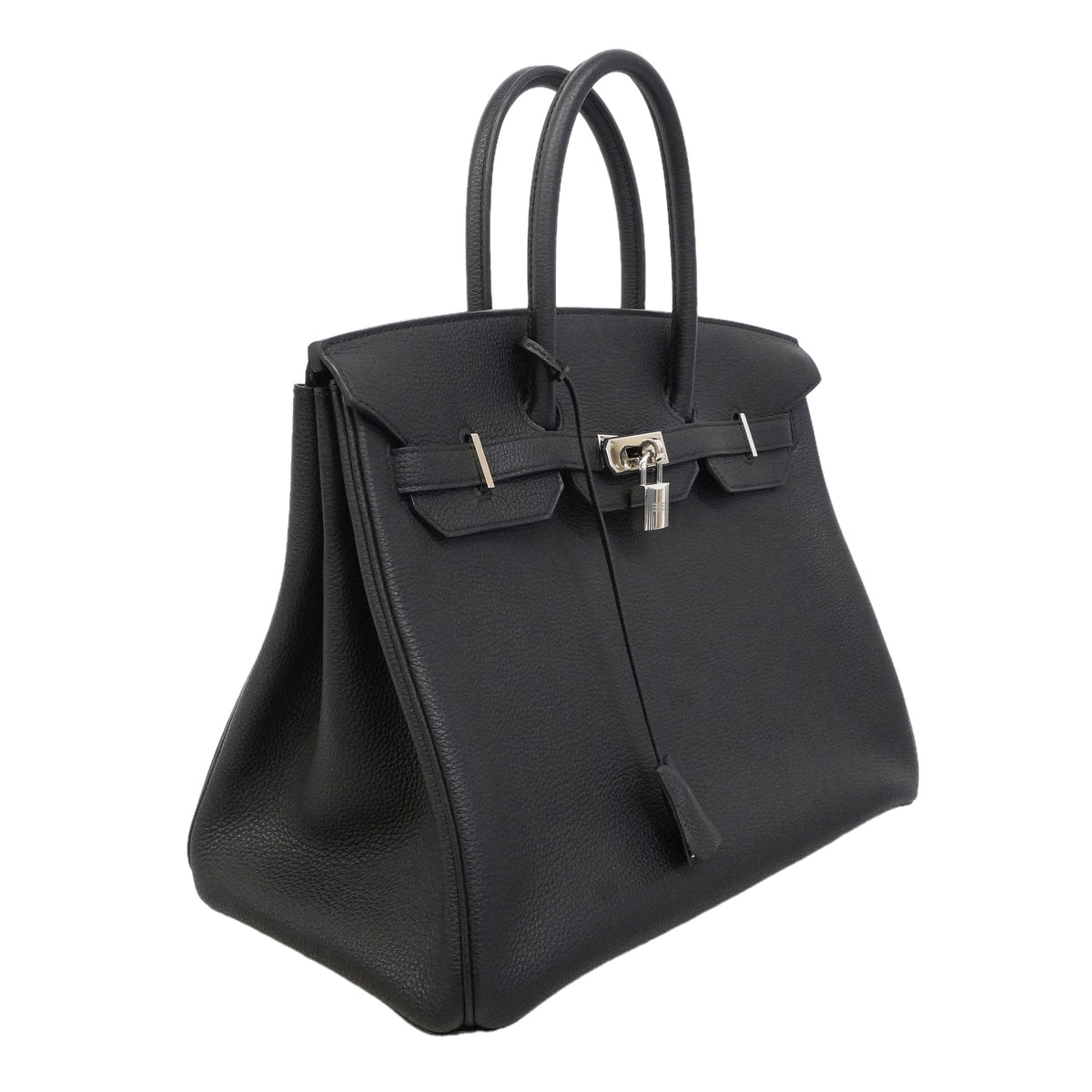 【6hd3644-g】エルメス ハンドバッグ バーキン35 トゴ ブラック シルバー金具 T刻印【中古】レディース
