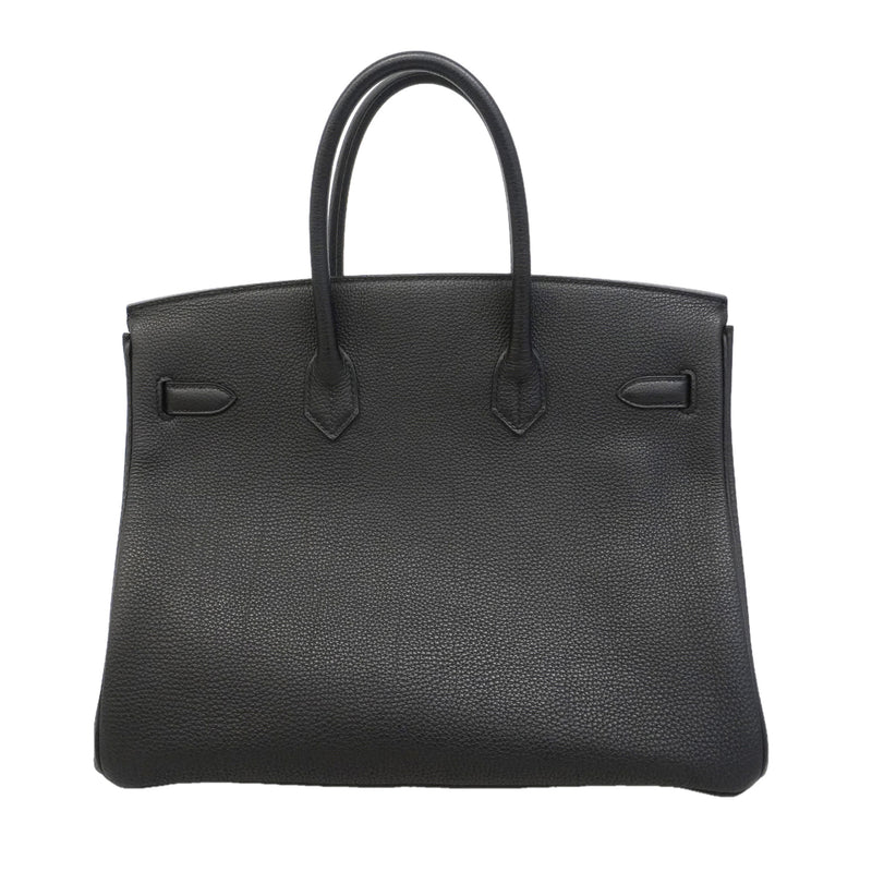 【6hd3644-g】エルメス ハンドバッグ バーキン35 トゴ ブラック シルバー金具 T刻印【中古】レディース