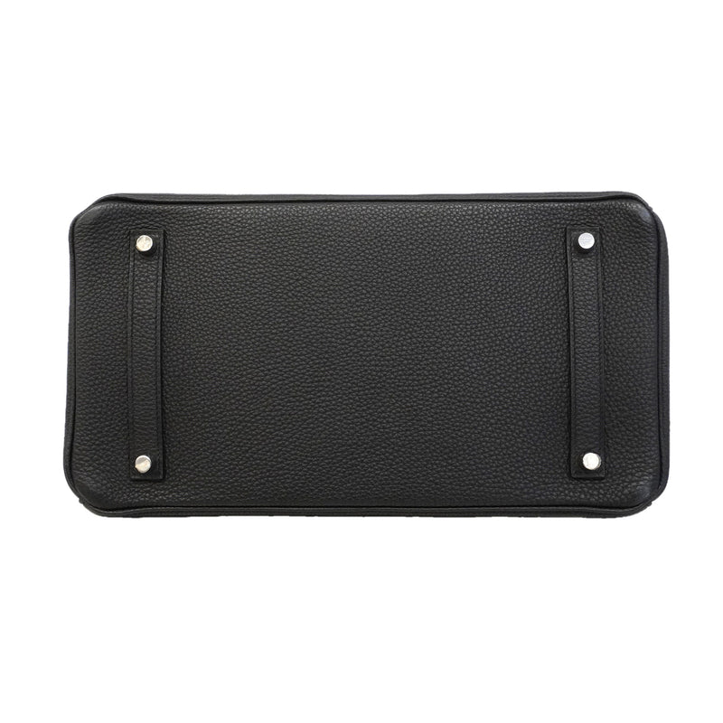 【6hd3644-g】エルメス ハンドバッグ バーキン35 トゴ ブラック シルバー金具 T刻印【中古】レディース
